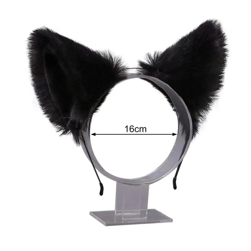 

Comfortable Cosplay Band Handmade Plush Cat Ears Headband for Cosplay Halloween Parties Cute Hair Hoop for Photography Props