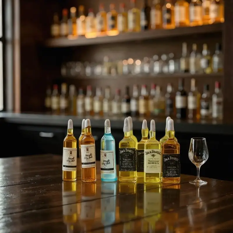 Puppenhaus-Miniatur-Weinflaschen und Rotweinbecher-Set; Küchen- und Restaurantdekorationszubehör für Puppenhaus im Maßstab 1:12