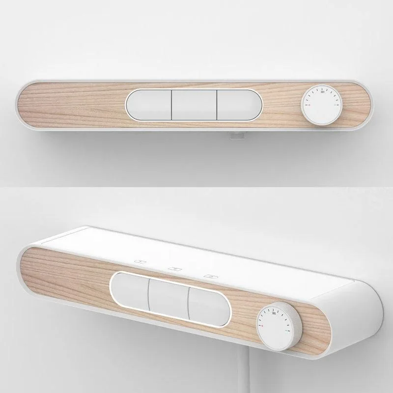 Button Type Embedded Wall Type Semi-concealed Shower Shower Set Copper Water Channel Constant Temperature Hot and Cold Water