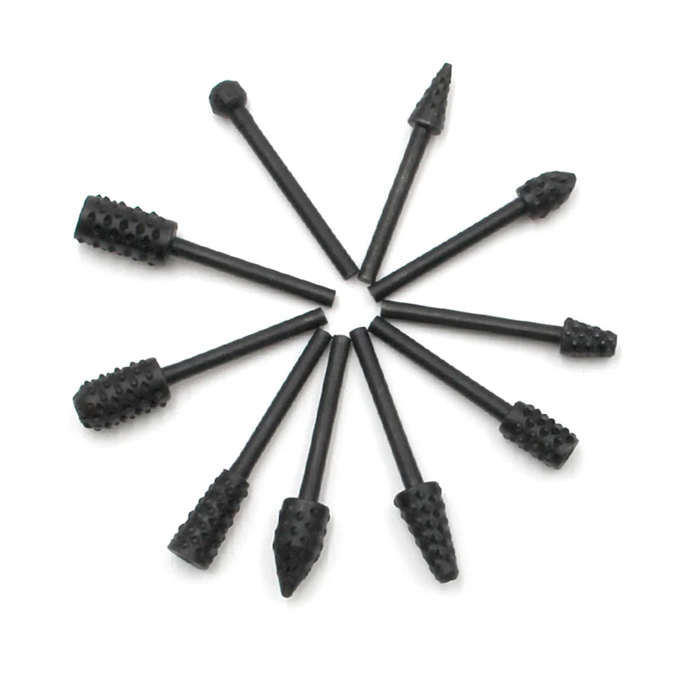 High-quality Accessories Brand New Lightweight For Grinding 3mm Shank Rotary File Thin Handle 45# Carbon Steel