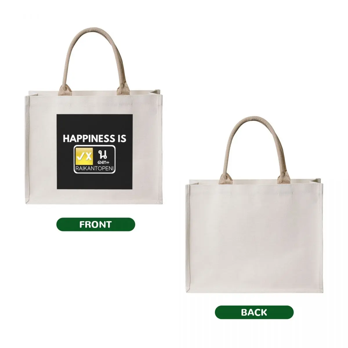 Happiness is Raikantopeni Tote Bag Women's shopping bag shopper bags tote bag for beach