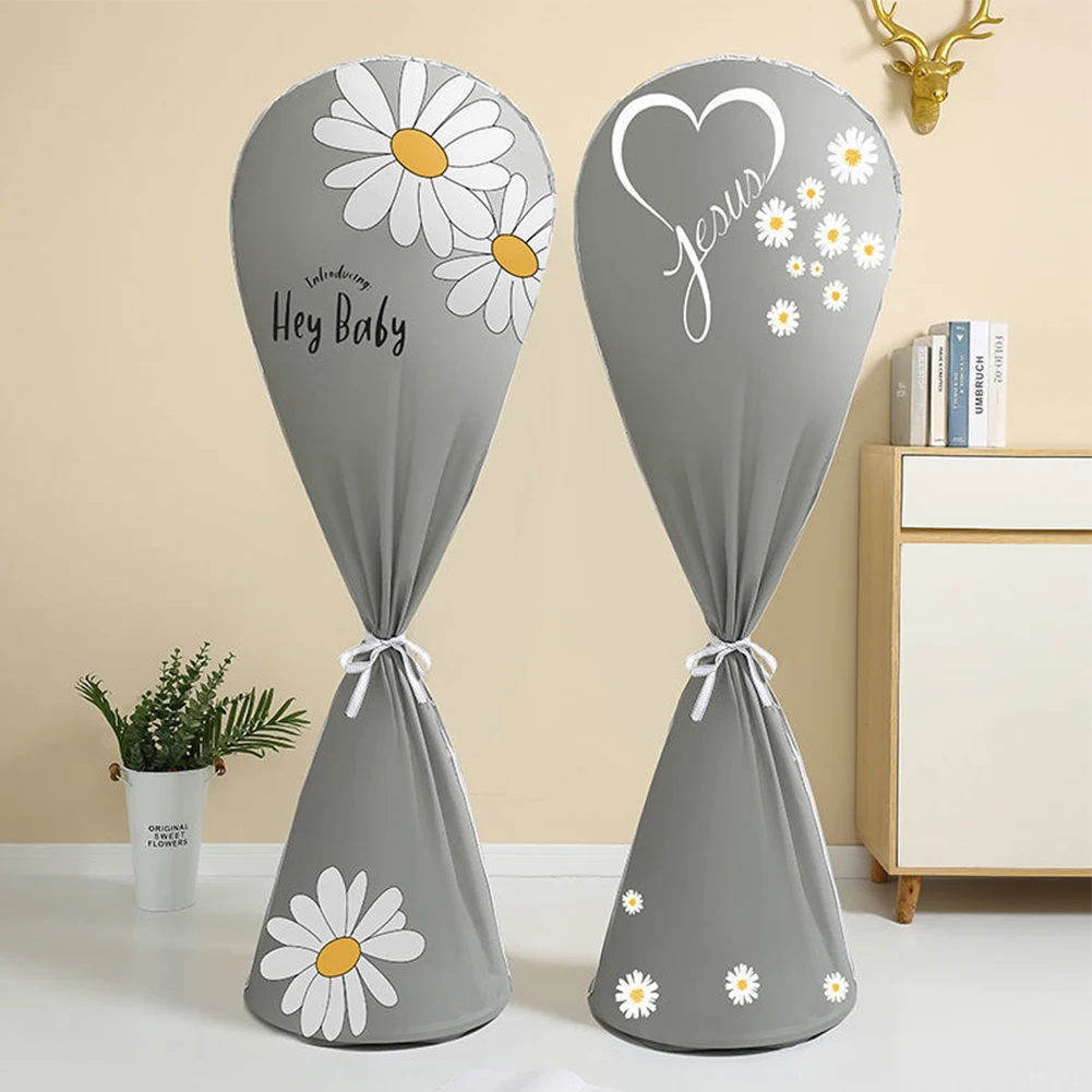 1pc com tudo incluído capa de poeira de ventilador à prova d'água para ventiladores domésticos 360 °   Capa de pé para ventilador de pedestal lavável com proteção de armazenamento