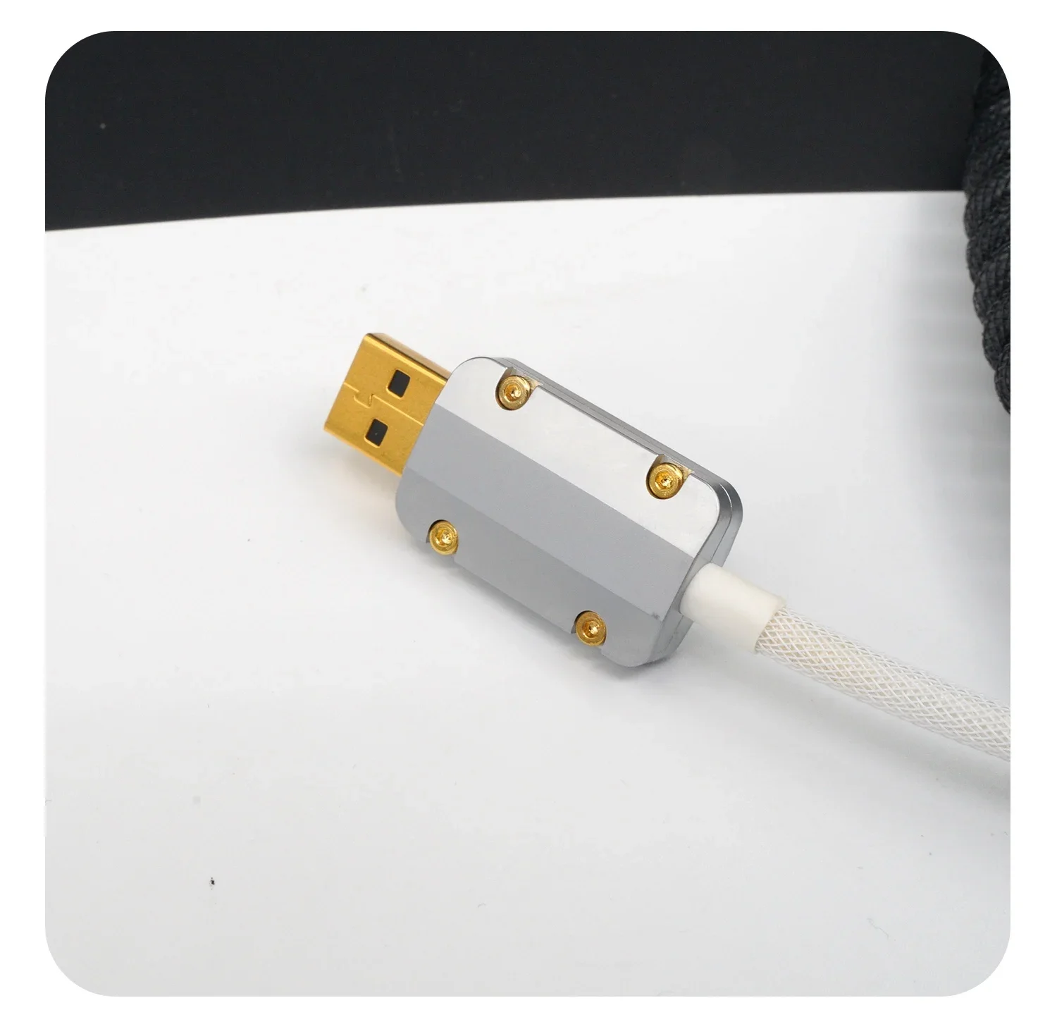 GeekCable Cstom Teclado Mecánico Línea de Datos GMK Tema SP Key Cap línea Simple Blanco y Negro