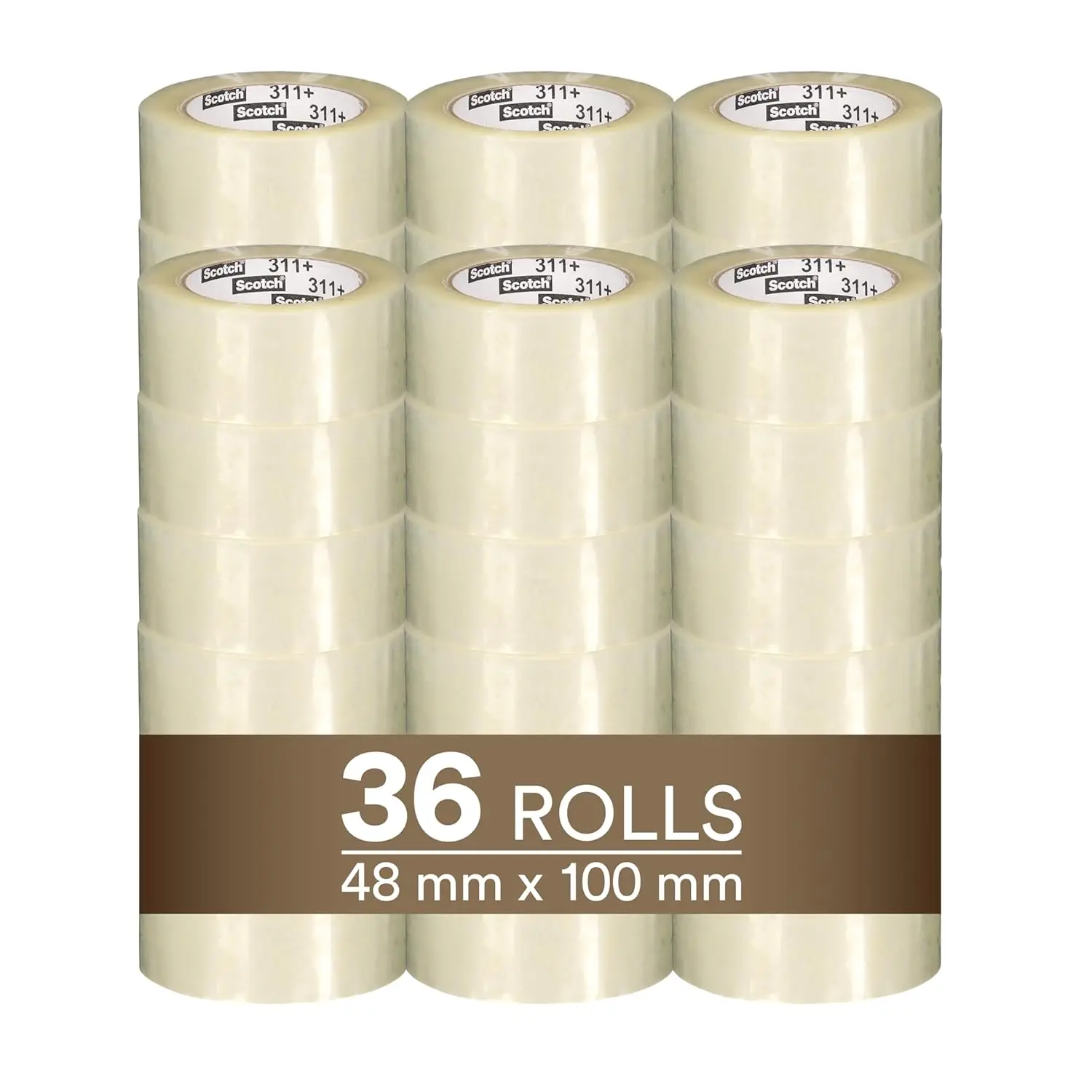 

High Tack Box Sealing Tape 311+, Cold Shipping, Freezer Storage, Clear Color, 48 mm x 100 m, 36/Case