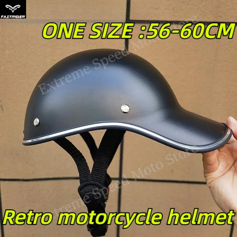 

Retro Baseball Cap Style Half Face Motorcycle Helmet, Open Face Scooter Helmet for Men Women