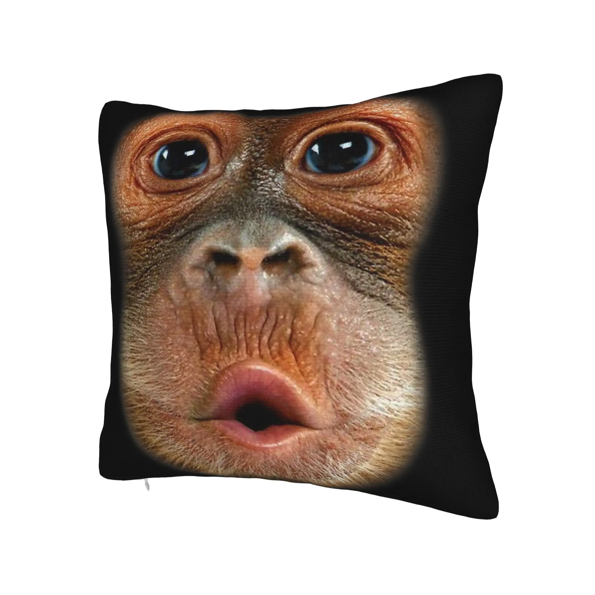 Decorative Pillowcase Thinking Monkey Meme  Stuff Home  Throw Pillow Case Cover Zippered Multi-Size