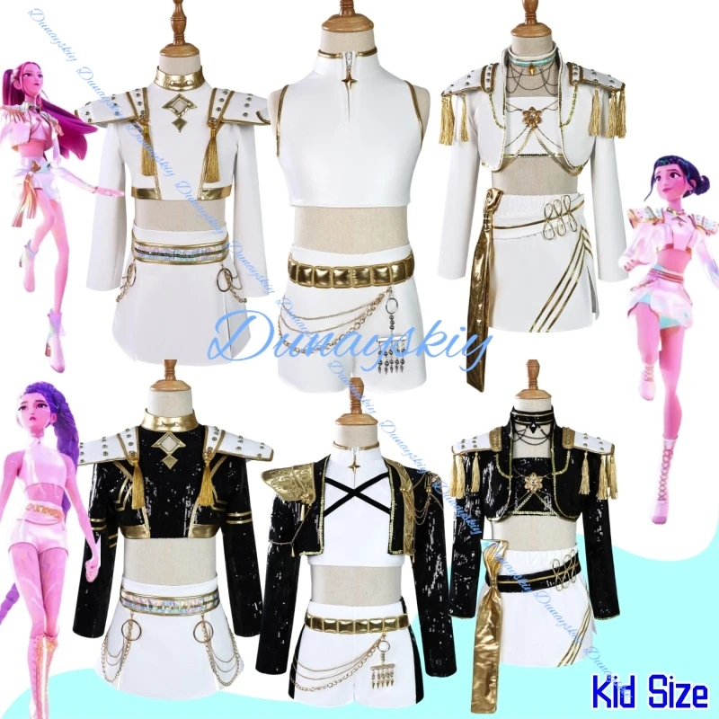 

2025 New Anime Kpop Demon Hunter Cosplay Costume - Rumi Zoey Mira, Girls Style, Kids Stage Performance Outfit, Halloween Attire,