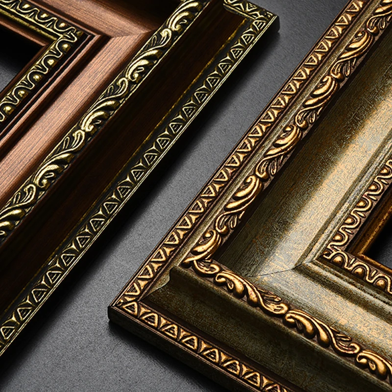 Gold Paint Frame Oil Paintings Wall Art Pictures Frames Embroidery Frame Home Decor Porta Retrato Digital Personalized Gift