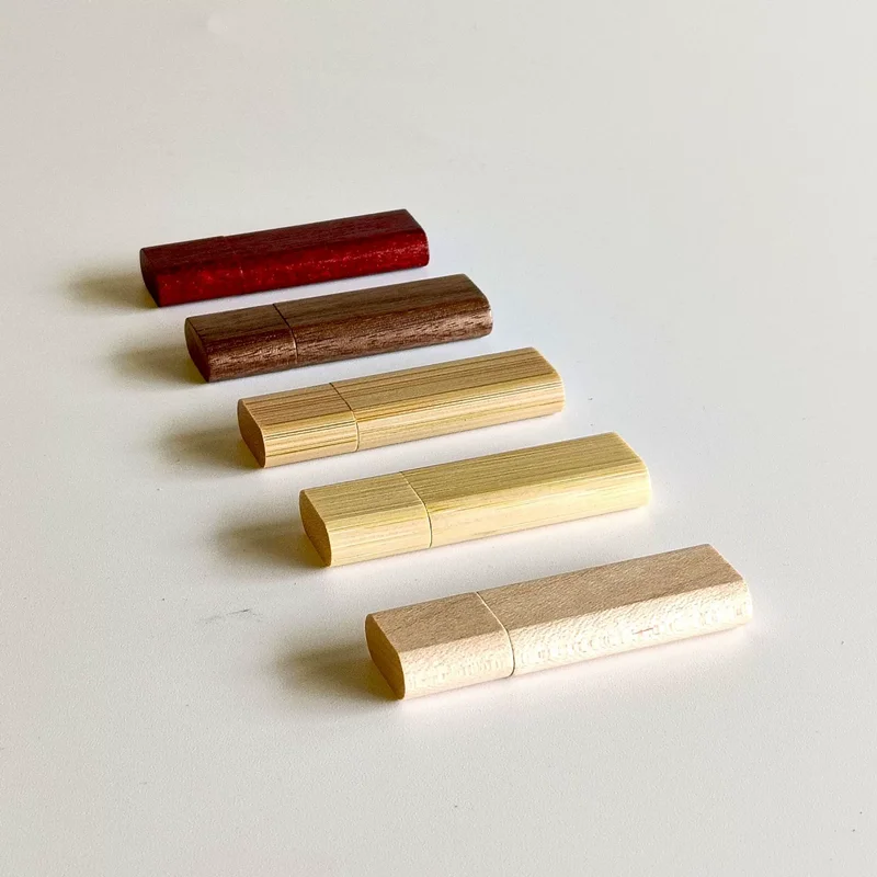 Gratis Kustom Laser Ukiran LOGO Warna Strip Kayu USB2.0 Flash Drive 4GB 8GB 16GB 32GB 64GB 128GB