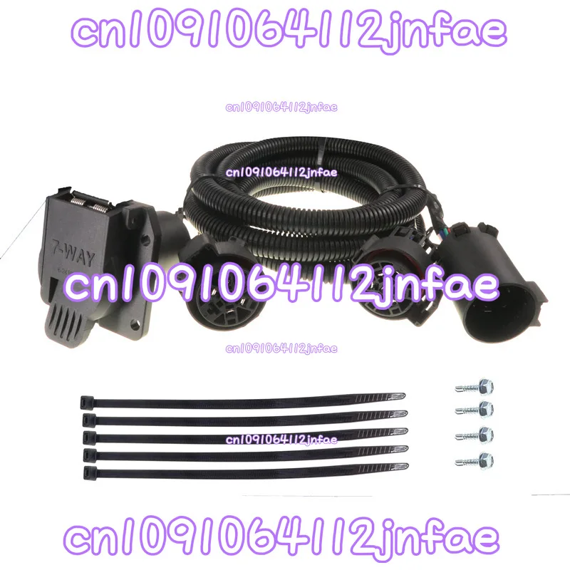 

American Trailer Wiring Harness 7-Pin Extension Wire Aluminum Body 7-Pin Connector, Trailer Connector, Total Length 7 Feet