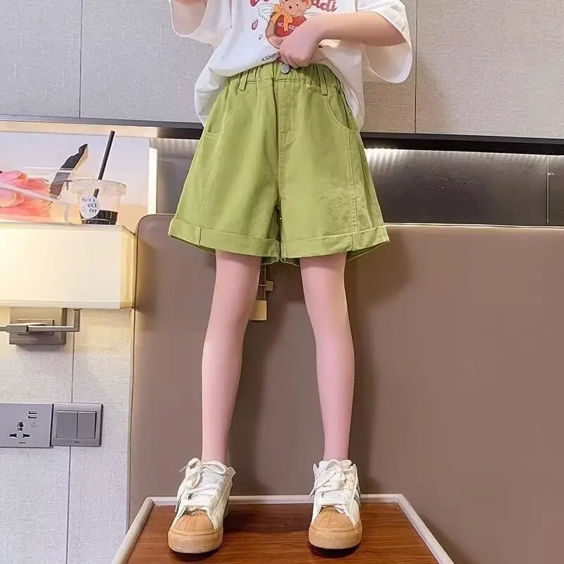 

ins Children's clothing literary pants simple new style versatile temperament Japanese fashion street fashion trend girls shorts