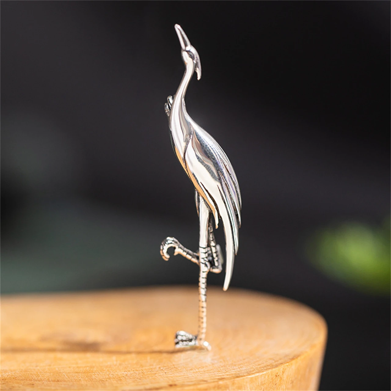 MeiBaPJ(New) 925 Sterling Original Design Red-Crowned Crane Needle Lapel Dress Brooch Men and Women Fine Charm Party Jewelry