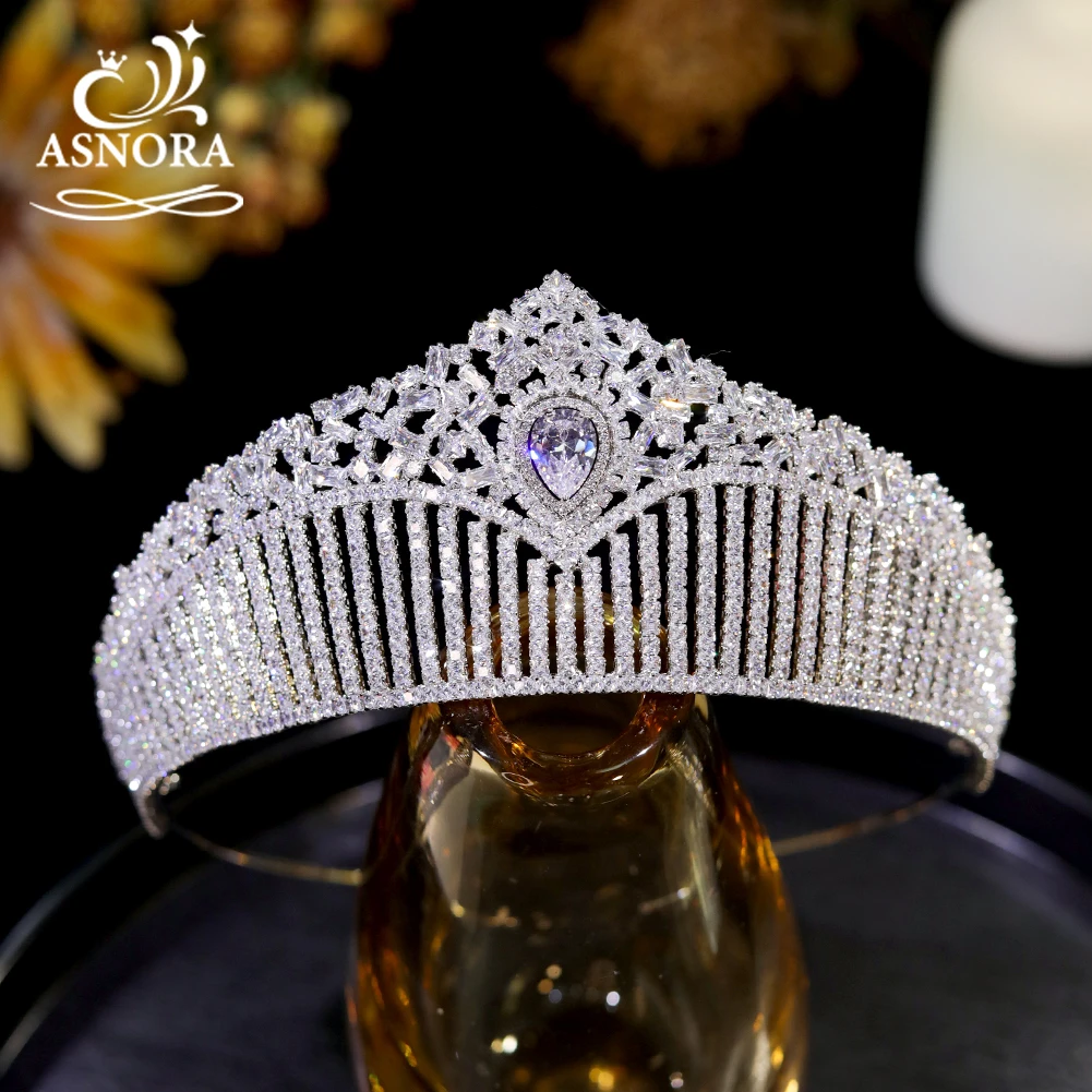 

ASNORA New Design Dubai Bridal Crown Wedding Hair Accessories Jewelry For Women Luxury Cubic Zirconia Headbands Girls Gift