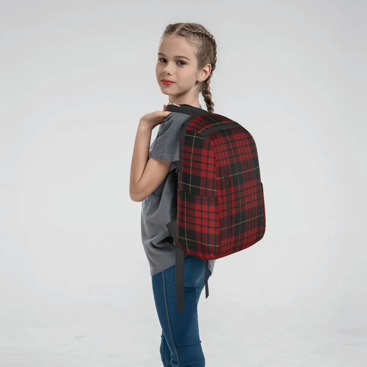Classic Scottish Clan Tartan Plaid Backpack Large Capacity Boys Girls BookBag School Bag Shoulder Bags for Men Women