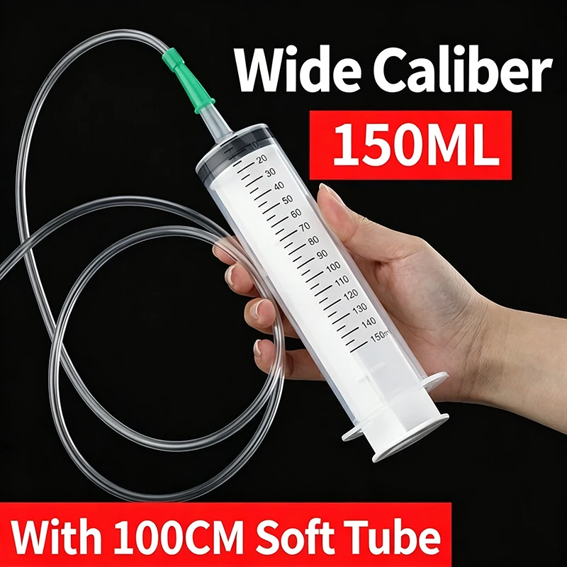Langlebige Großvolumige Kunststoffspritze 100ml, 150ml, 250ml, 350ml, 550ml, 1000ml | Auto-Ölabsauger Geeignet für Laboratorien