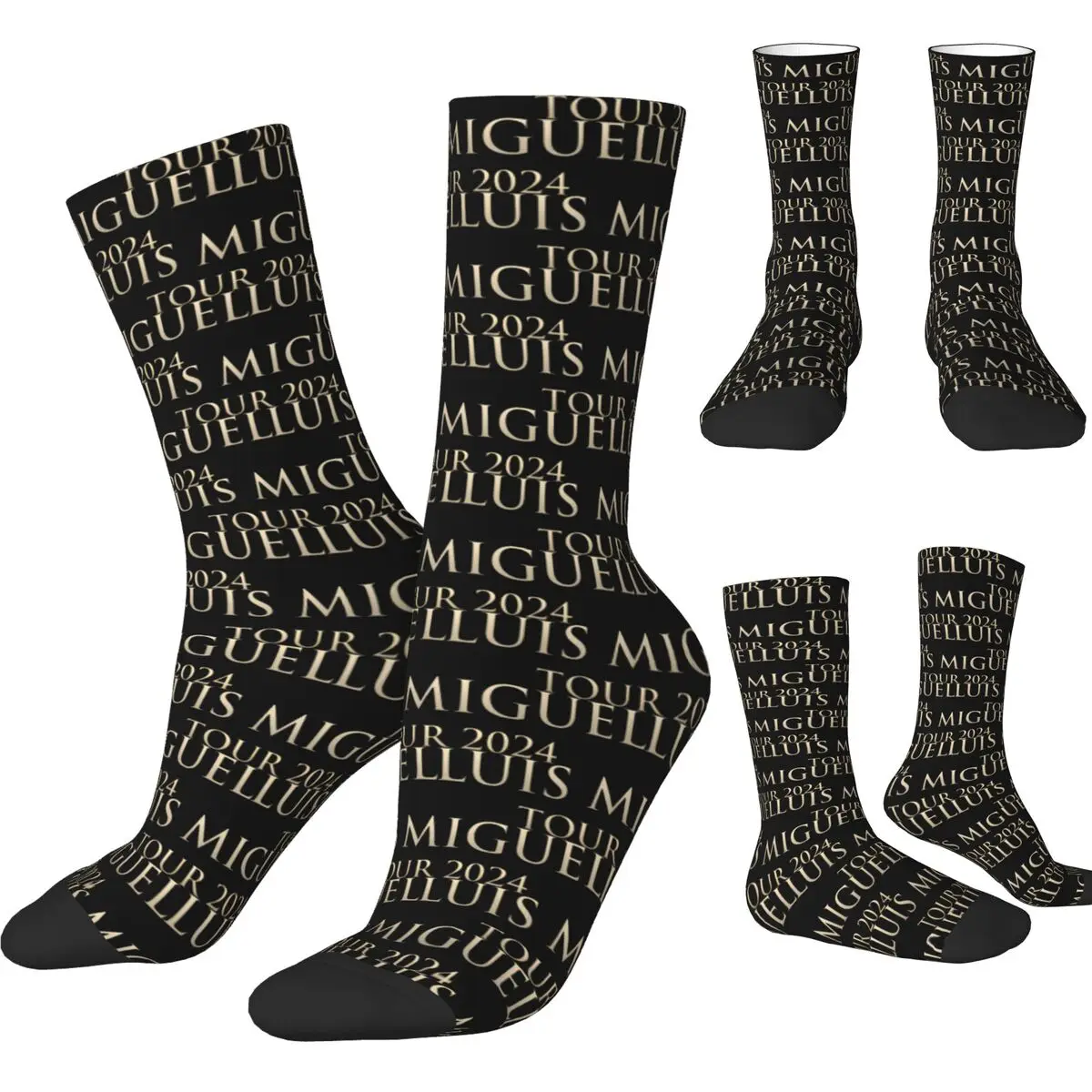 Singer Luis Miguel Tour 2024 Logo (2) Stockings Design Retro Socks Spring Anti Sweat Socks Men Climbing Soft Socks