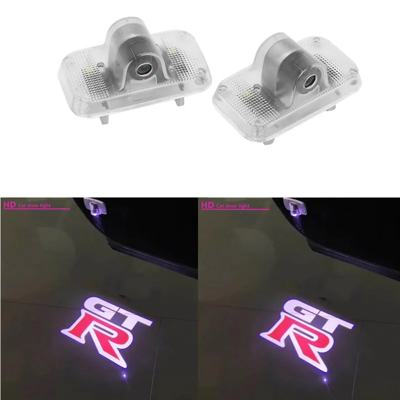 Car Led Light For Nissan GTR Car Door Logo Courtesy Projector Light Welcome Lights For GT-R NISMO R34 R35 Car Accessories