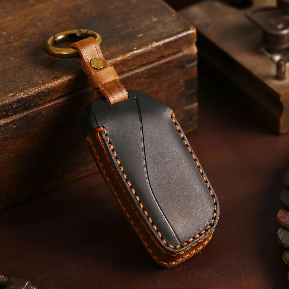 For BMW Ix I7 For X7 For XM 2023 Remote Key Leather Cover Case with Full Coverage and Drop Protection Features