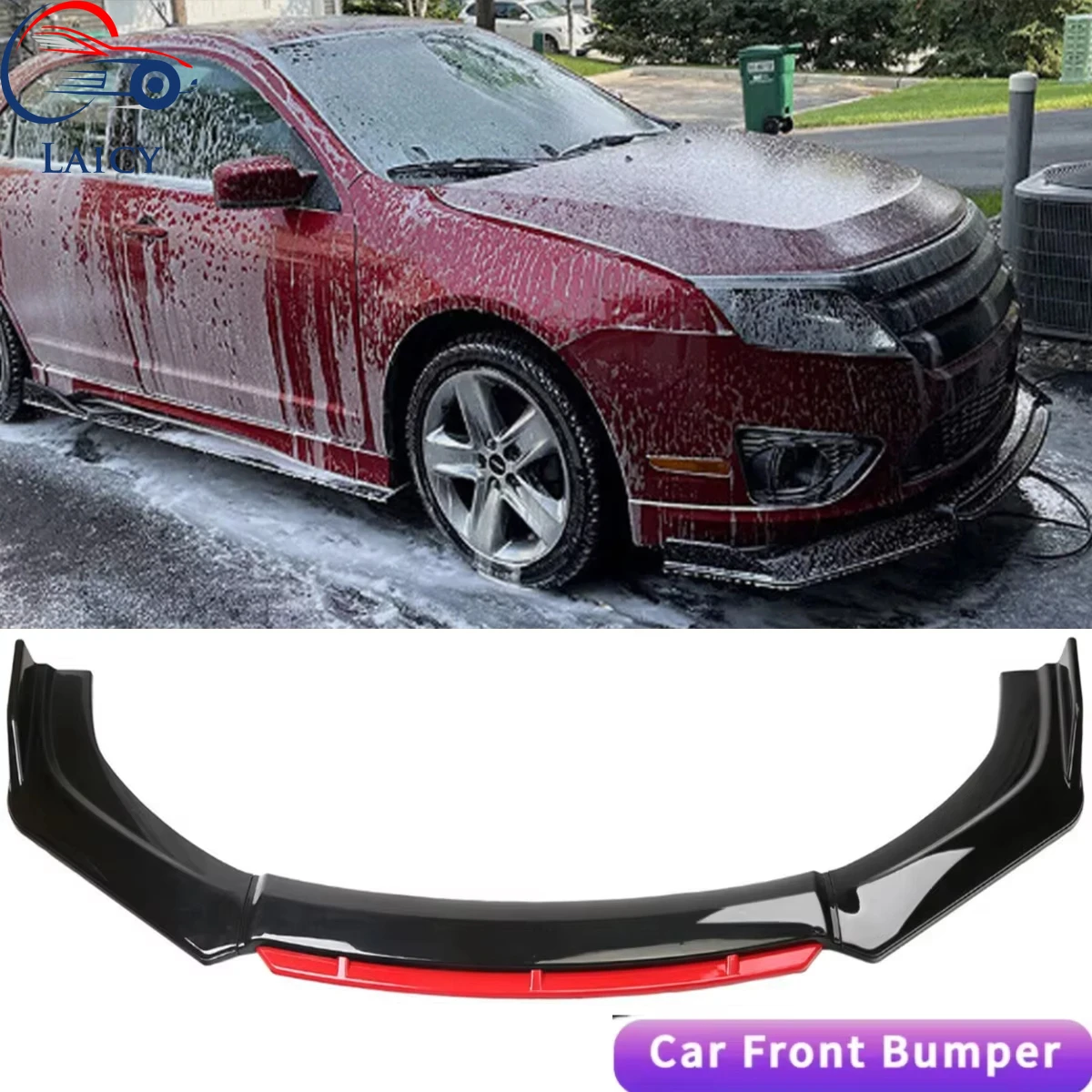 LAICY For Fusion 2006-2014 Car Front Bumper Lip Chin Spoiler Splitter Diffuser Body Kits Trim Air Dam Protector