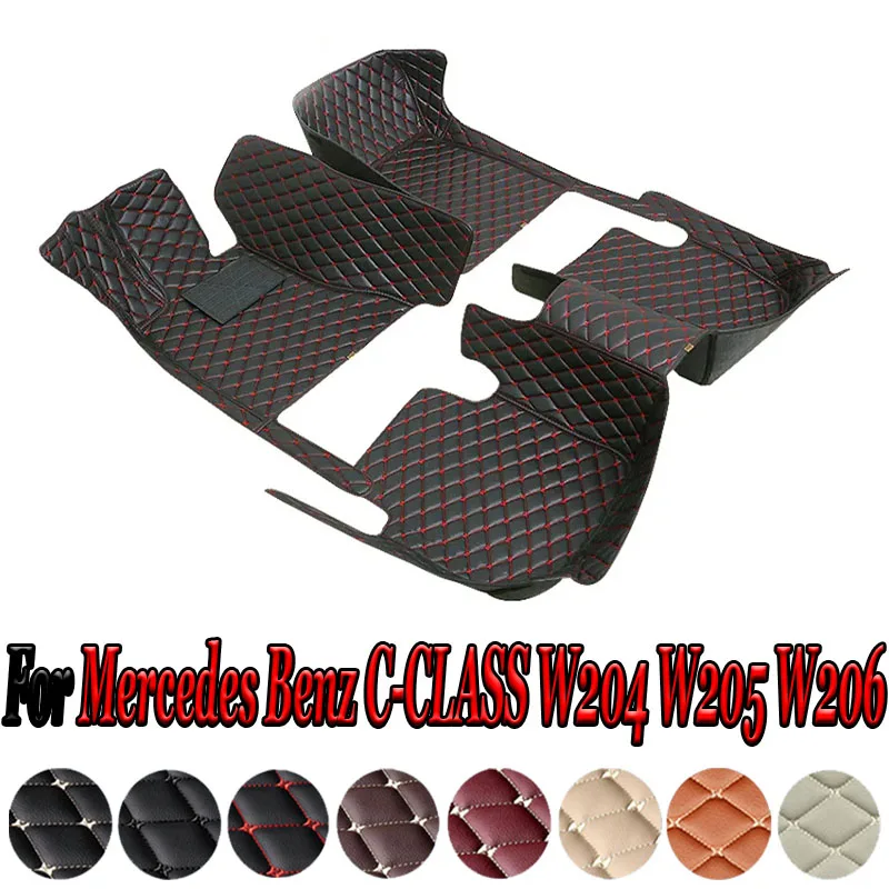 Custom Car Floor Mats For Mercedes Benz C-CLASS W204 W205 W206 C180-C450 Auto Carpets Foot Coche Accessorie