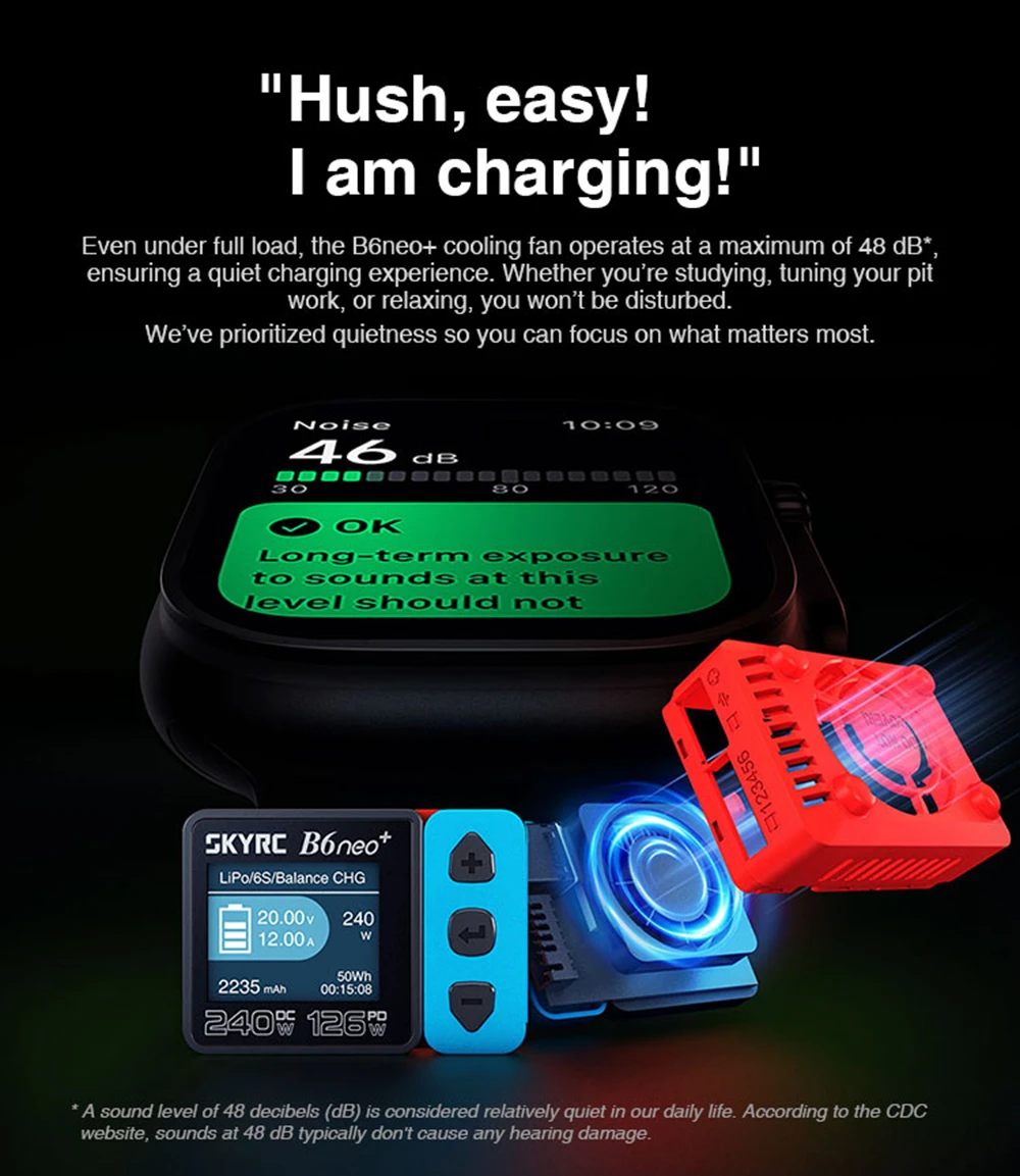 SkyRC B6 Neo Smart Charger DC 200W PD 80W LiPo Battery Balance Charger SK-100198 Compact 6S Charger Discharger