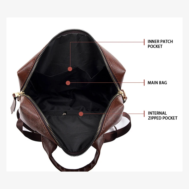 Korean New Waterproof Pu Leather Women Backpack Fashion Anti-theft School Bag Female Travel Shoulder Handbag Student Rucksack