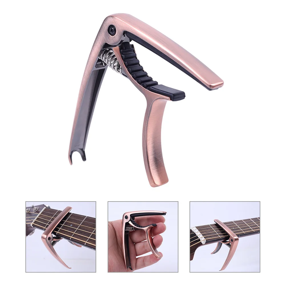 جيتار كابو معدني صوتي شعبي كلاسيكي كهربائي القيثارة المشبك ملحق تصميم متين وخفيف الوزن لسهولة الاستخدام