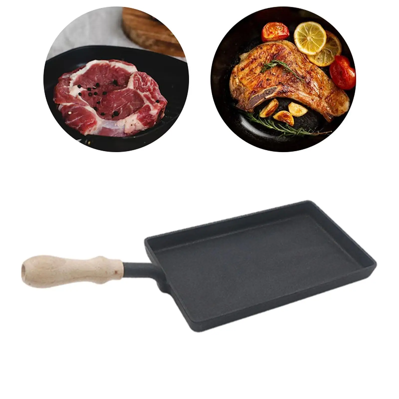 

Чугунная сковорода для яиц для электрической газовой плиты Rvs в помещении и на открытом воздухе