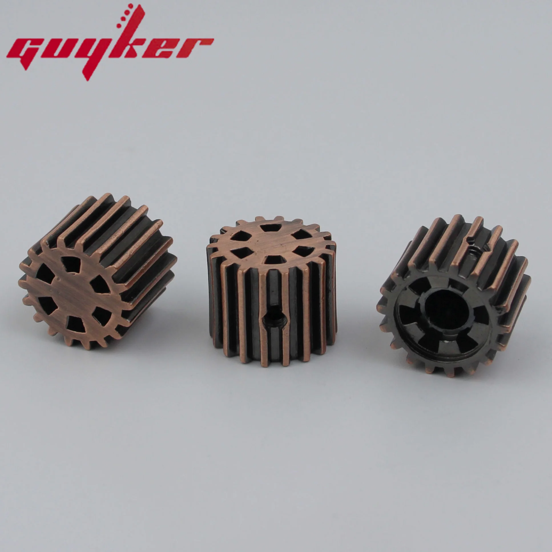 High Grade Copper GUYKER Electric Guitar Bass Gear Knobs Dual Color Option