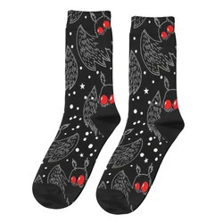 Vintage Mothman Night Men's Socks Alien Unisex Novelty Pattern Printed Funny Crew Sock Gift