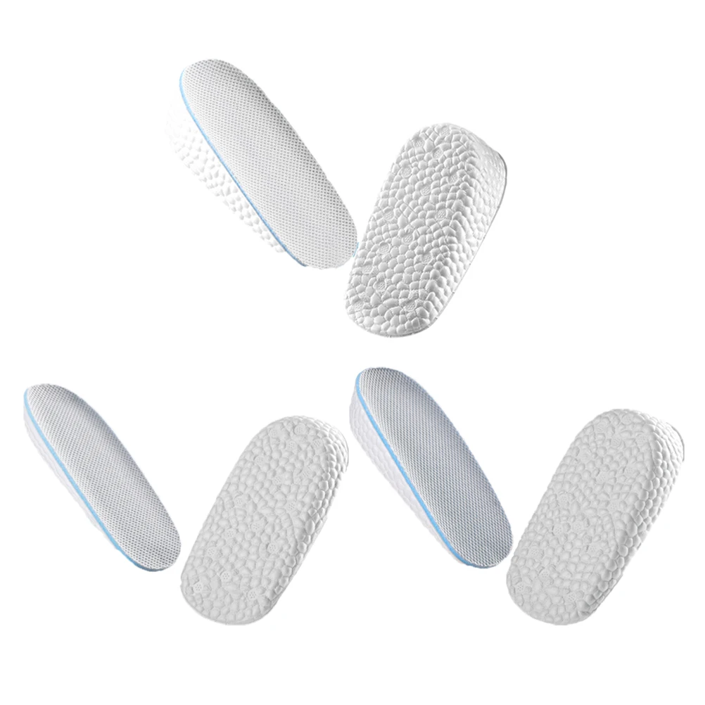 

Heightening Insoles 3 Pairs Shockproof Skidproof Breathable Mesh Lift Detachable Stable Walking Increase Height Sneakers Foot