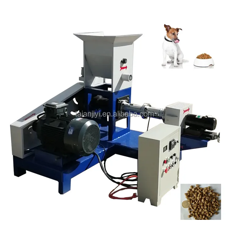 Animal Dog Cat Food Processing Production Line Floating Fish Feed Extruder Pellet Making Machine with Motor Core Components