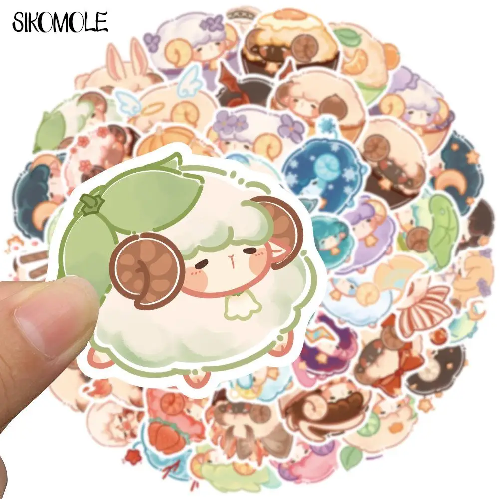 10/30/50PCS Cartoon Cute Lamb Stickers Kawaii Sheep Animal DIY Toy Laptop Luggage Skateboard Suitcase Graffiti Decals Sticker F5