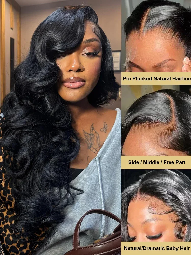 200 densidade 30 40 Polegada onda do corpo 13x4 13x6 hd frente do laço perucas de cabelo humano para as mulheres 5x5 laço frontal pré arrancado cabelo humano