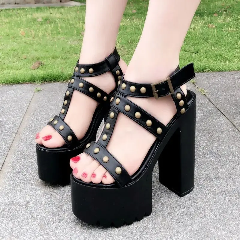 Summer Women\'s Wedge Fish Toe Super High Heel Sandals Slope High Heels Slippers Drill 14CM Heels Ladies Shoes