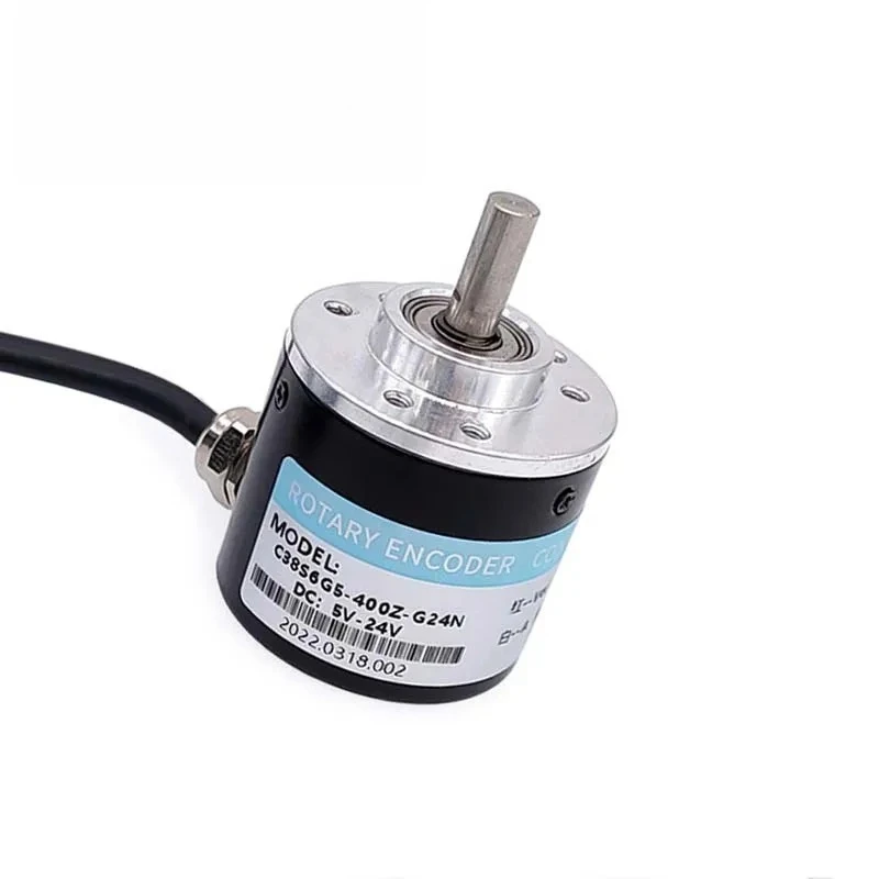 38mm Solid Shaft Rotary Encoder ABZ Three Phase 50~2000PPR DC5-24V Incremental Optical Speed Position Sensor