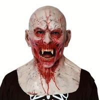 Vampire Zombie Mask Realistic Bloody Mask Latex Full Face Horror Costume for Halloween Cosplay Party Dress Up Accessory