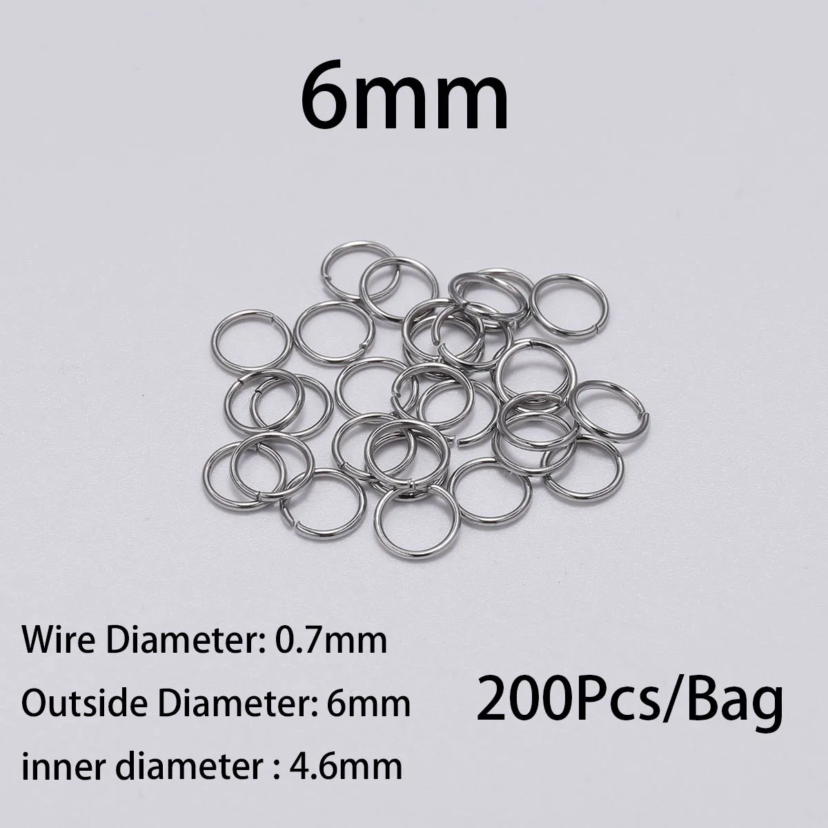 30-200 Stuks 3-25mm Rvs Split Ring Open Enkele Loops Ringetjes Connectors voor DIY Sieraden maken Bevindingen Accessoires