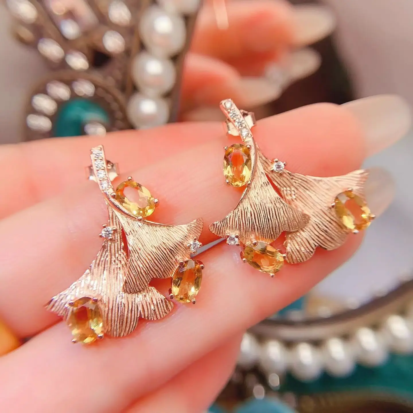 

Дизайнерские серьги из серебра 925 пробы, серьги с натуральным цитрином, 4 мм * 6 мм, всего 3 карата, бразильский цитрин, серебряные ювелирные изделия, подарок для девочек, друзей