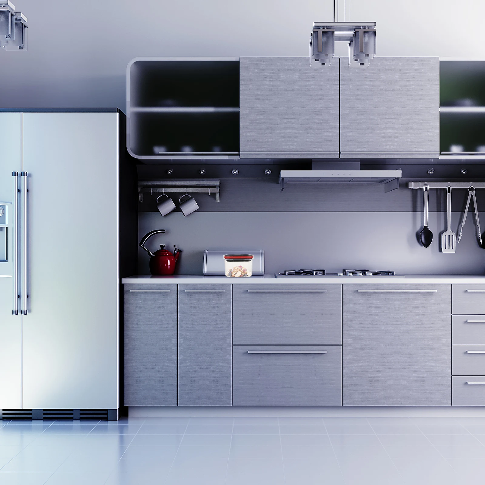 

1pc Airtight Food Container Plastic Cereal Holder Rotary Switch Lid Seal Household Kitchen Box For Rice Flour Sugar Dried Fruit