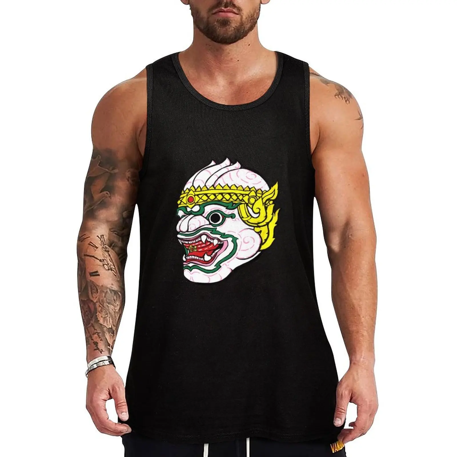 

Hanuman Tank Top gym shirt men gym wear men clothing men plain t-shirt