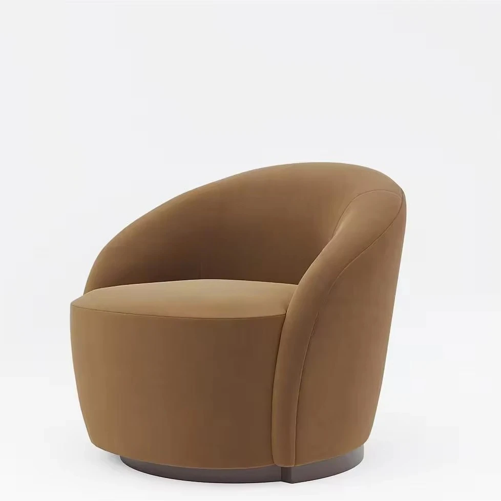 American Style Minimalist Luxury Sofa Home Furniture Accent Chair Single Swivel Living Room Chair Fabric Swivel Chairs
