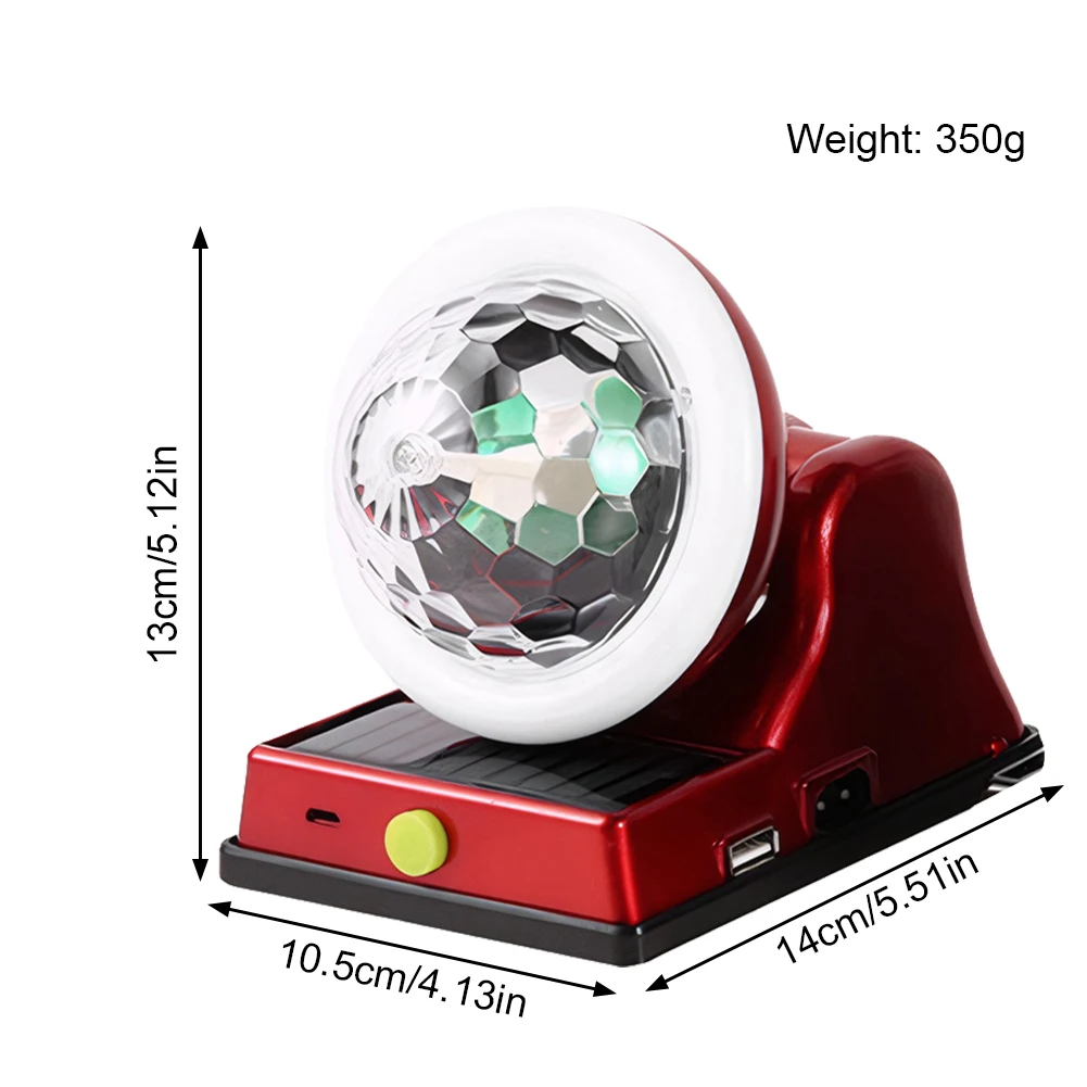 Disco Ball RGB DJ Strobe Light Rechargable Protable Voice Activated Solar Energy Rotating Stage Party Lights Magic Lamp Lighting