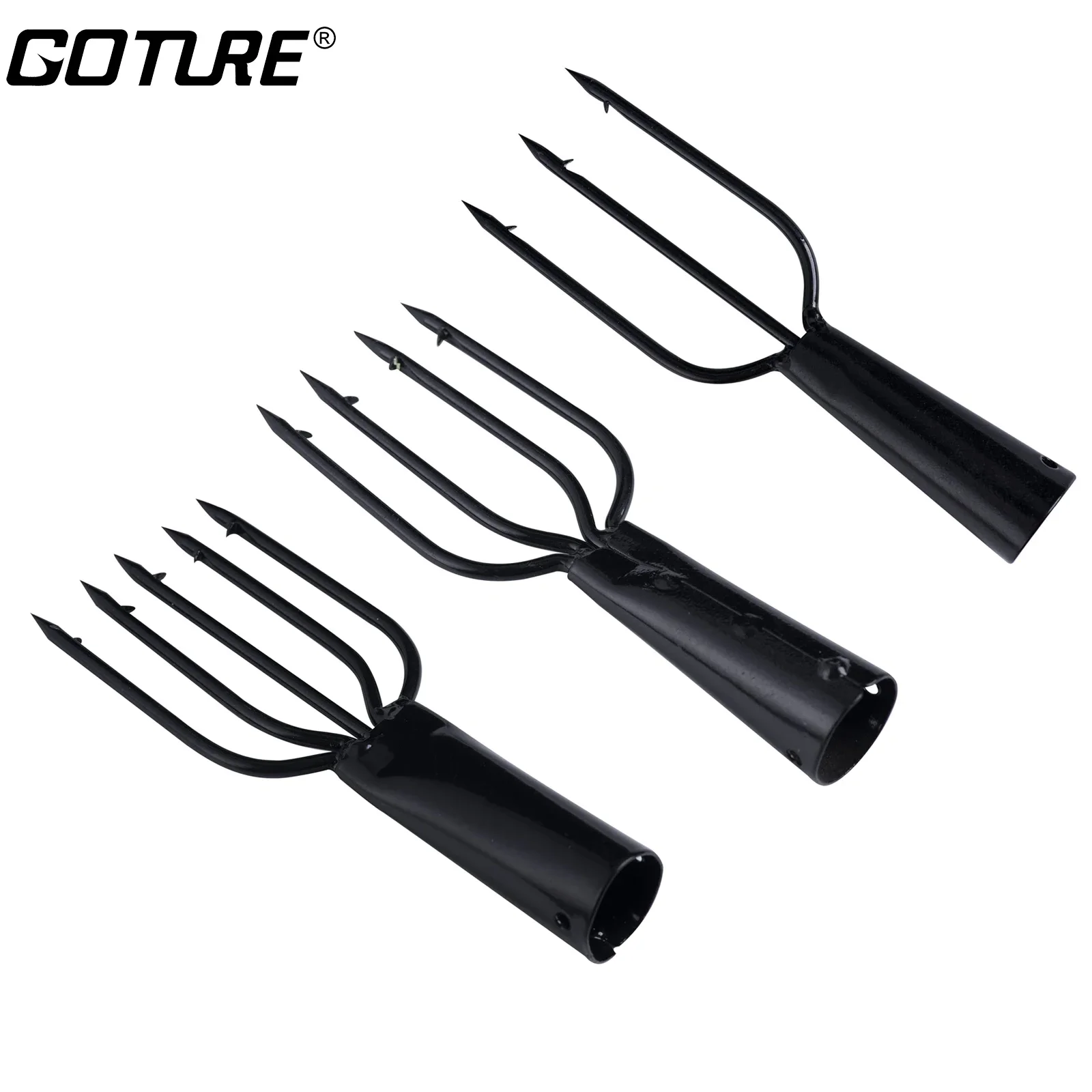 

Goture 3-5 Prong Fishing Spear Harpoon Fork 14.5cm Stainless Steel Multi-function With Sharp Barbed Fishing Spear Gig Fork Hook