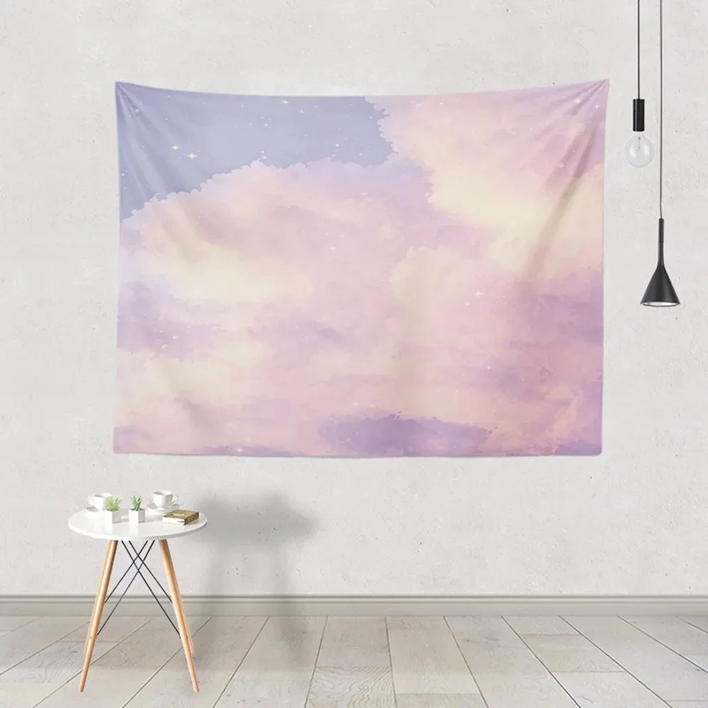 Pink Moon Polish Tapery Nordic Simple Bohemian style bedroom wall hanging cloth living room dormitory background cloth