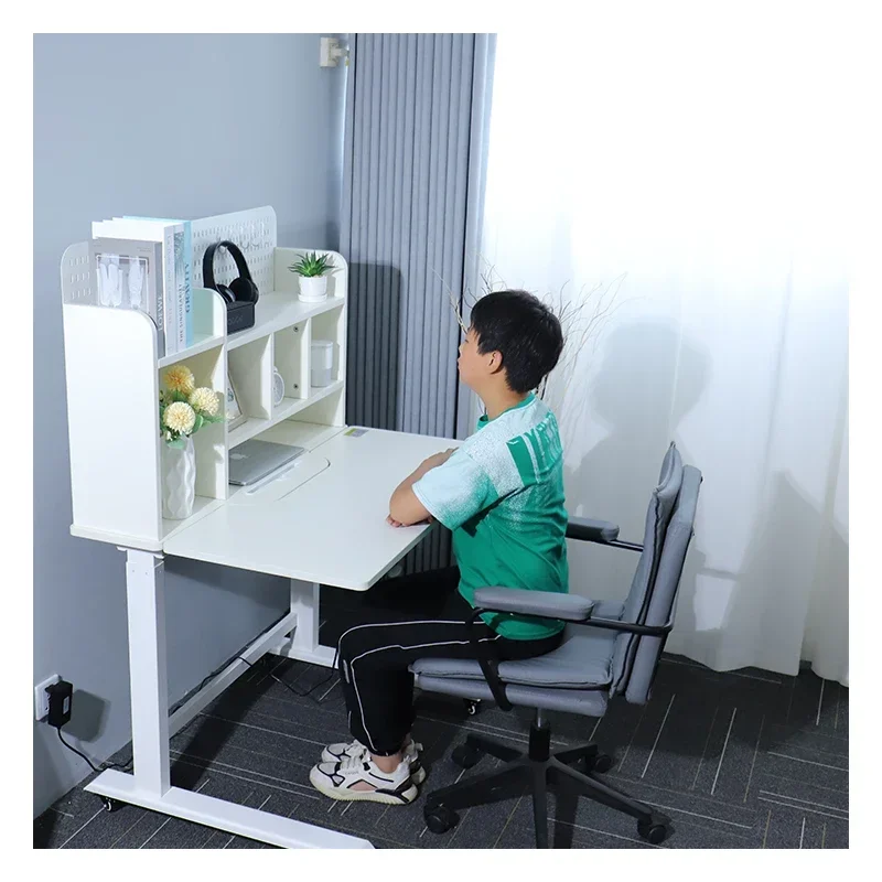 Popular single motor smart height adjustable standing electric child desk frame for computer home office school table furniture