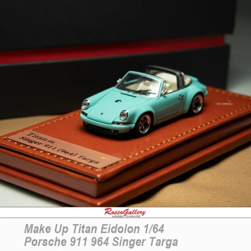 MAKE UP Titan 1:64 Alloy Convertible Car Model - Singer 911 964 Miniature Car Model - Adult Statue - Boy Gift