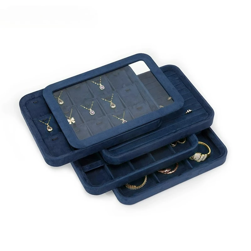 

Jewelry Tray with Lid, Jewelry Pendant, Ring, Earring, Necklace Set, Jewelry Display, Viewing Tray