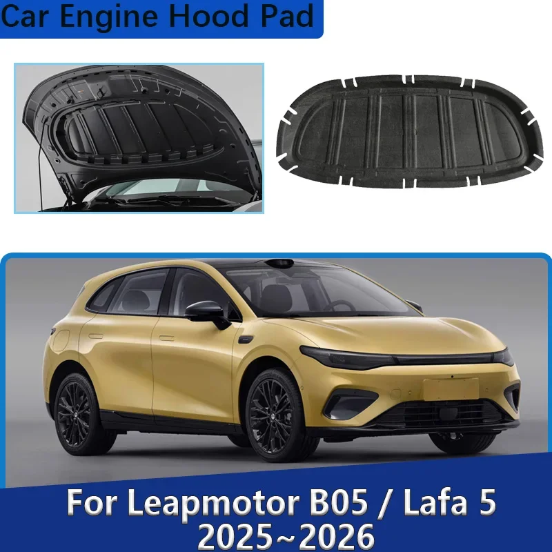 for-leapmotor-b05-lafa-5-2025-2026-hood-engine-insulation-pad-soundproof-heat-cotton-covers-liner-thermal-mat-auto-accessories
