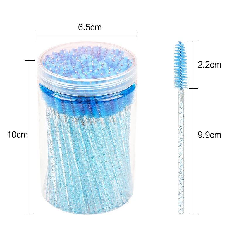 100 pcs Disposable Eyelash Brush Crystal Mascara Wand Eye Cosmetic Tool Lashes Extension Supplies Beauty Eyebrow Makeup Brushes